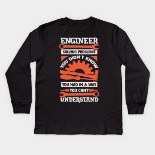 Engineering Student School Engineer Gift Kids Long Sleeve T-Shirt